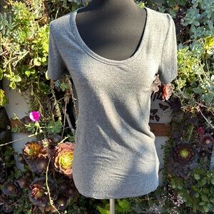 A New Day Gray Fitted Short Sleeve Tee